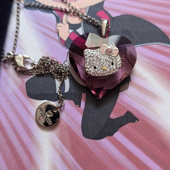 hello kitty x swarovski necklace hello kitty heart charm design - Picture 6 of 8